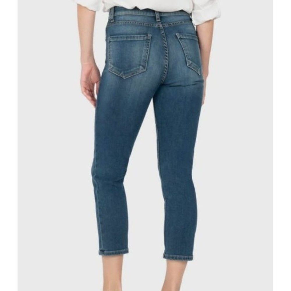 KUT From The Kloth Naomi Ankle Girlfriend Straight Leg Jeans Blue Size 00 - Picture 2 of 13
